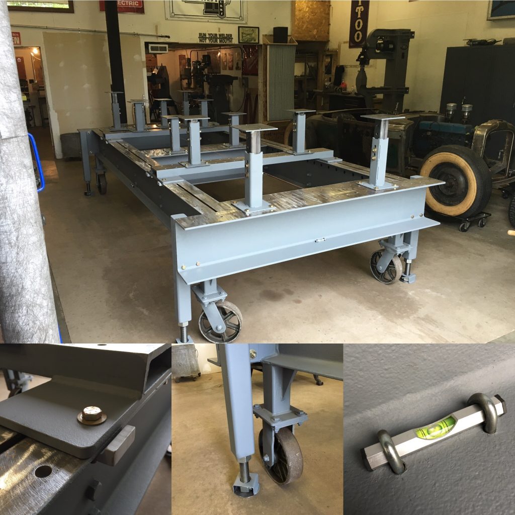 A collage of photos with some parts of the table.