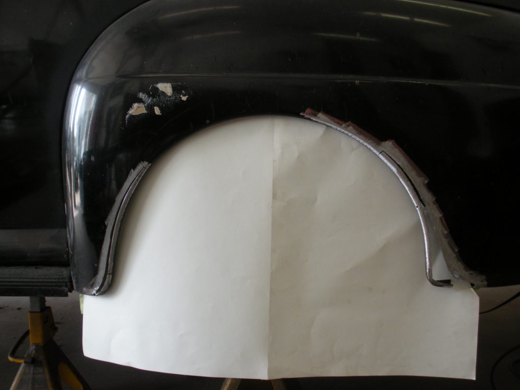 Car fender repair in progress.