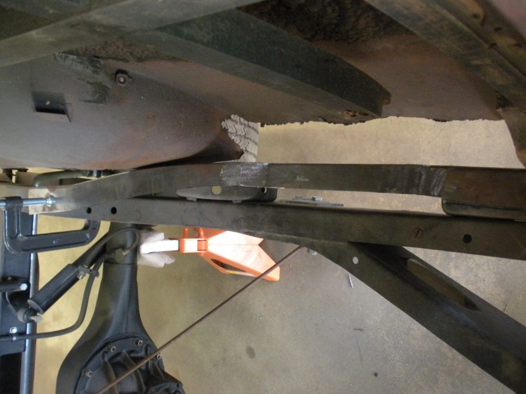 A close up of the bottom of a car.