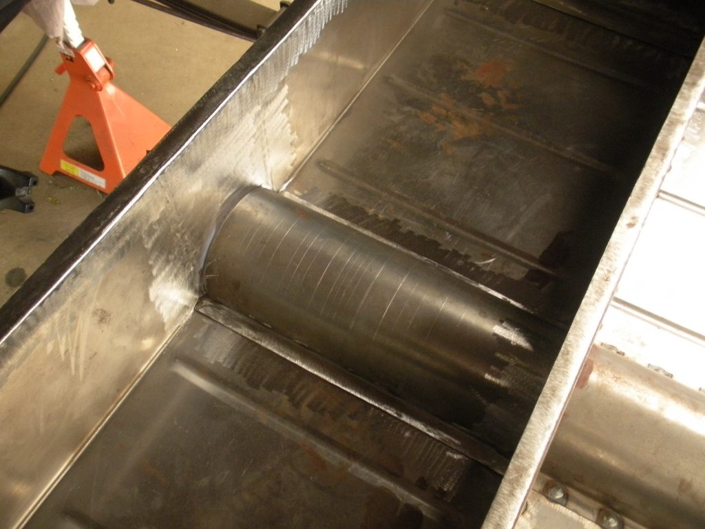 A metal belt with some rust on it