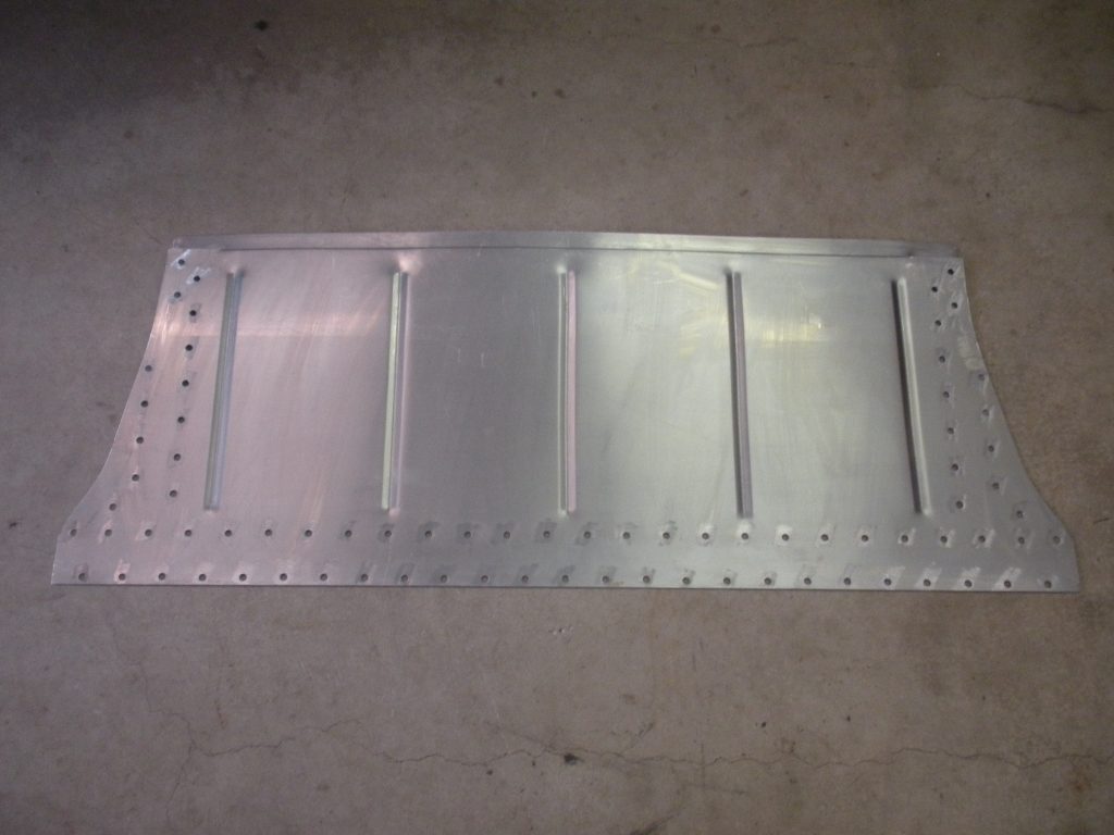 A metal sheet with holes in it