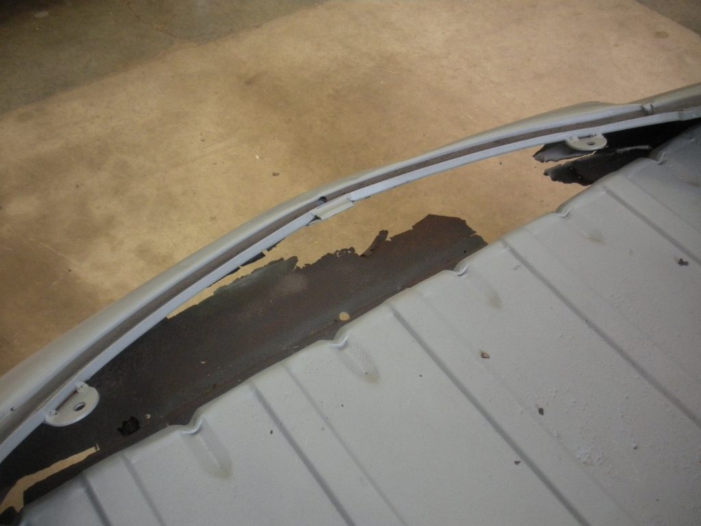 A view of the bottom half of a door.