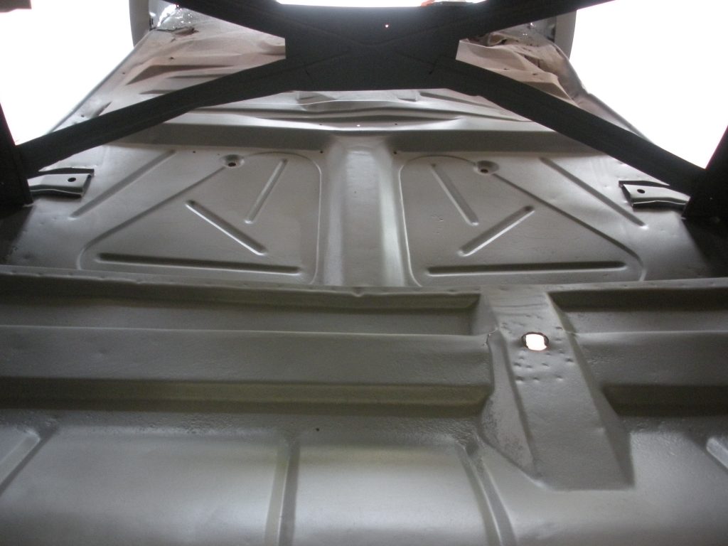 A view of the back end of an airplane.