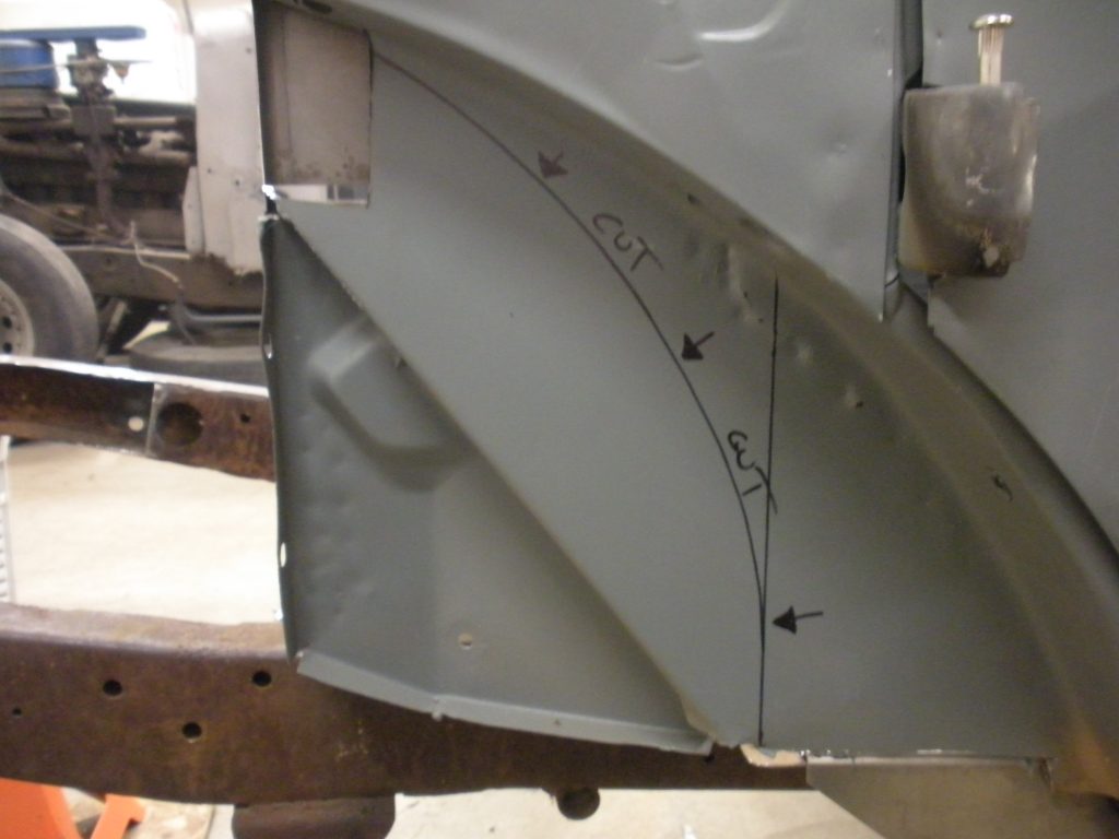 A close up of the side of a vehicle.