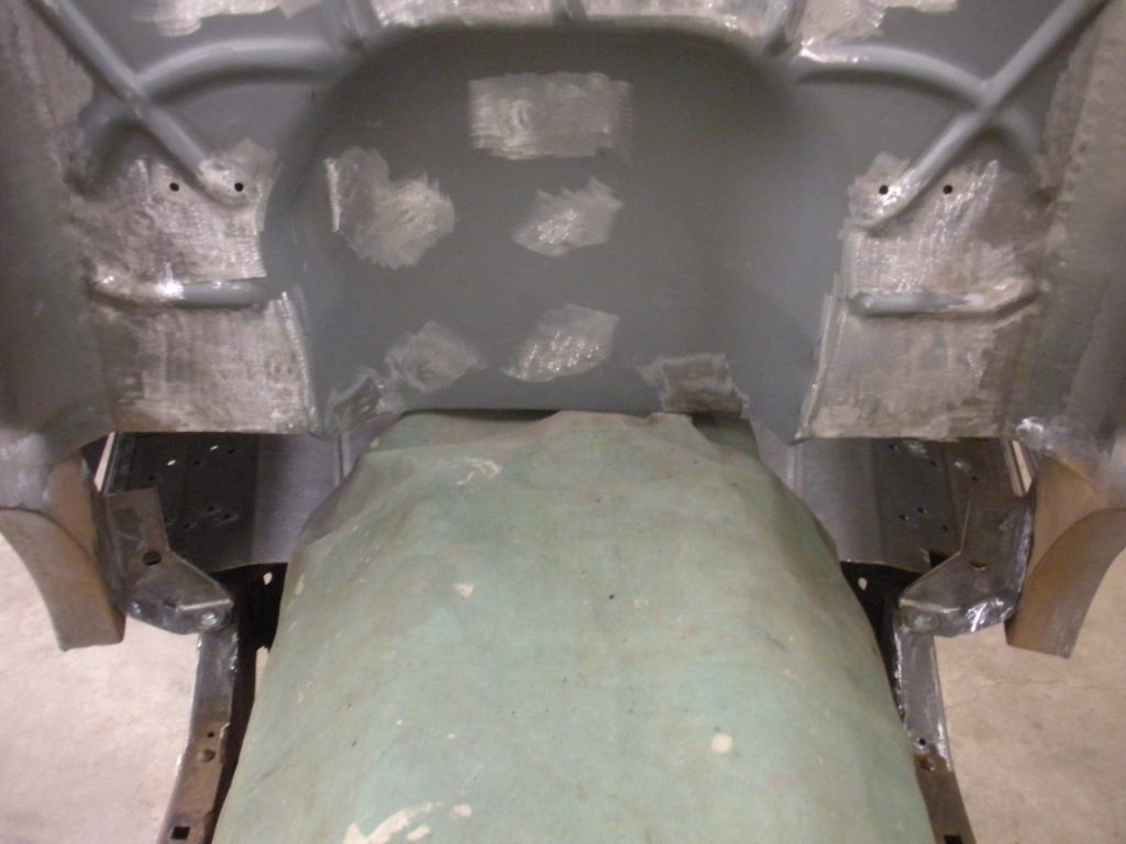 A close up of the inside of an old car