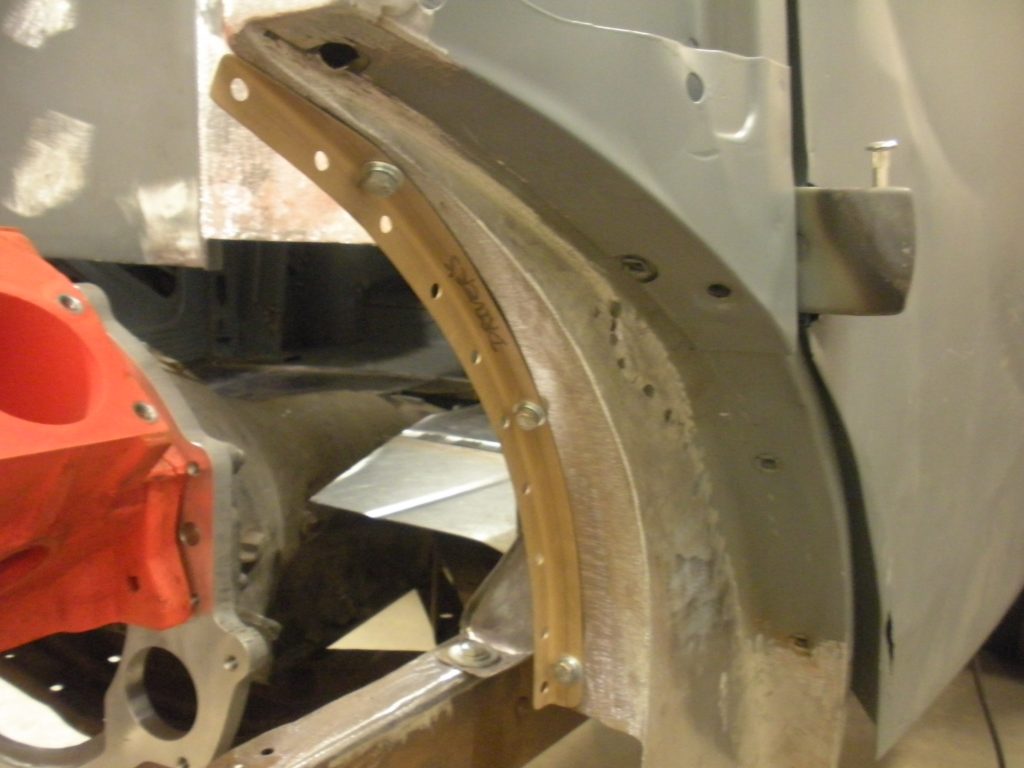 A close up of the front end of an automobile.
