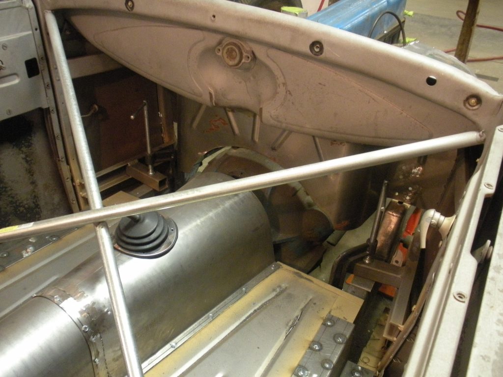 A large metal tank sitting inside of a building.