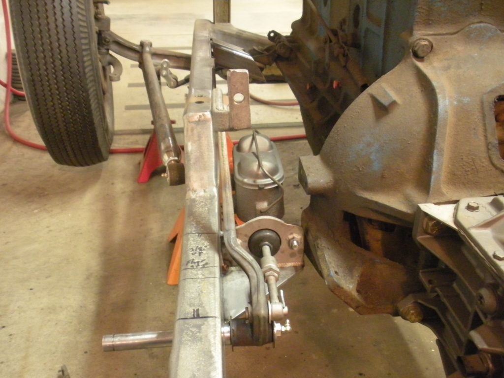 A metal frame with some tools on it