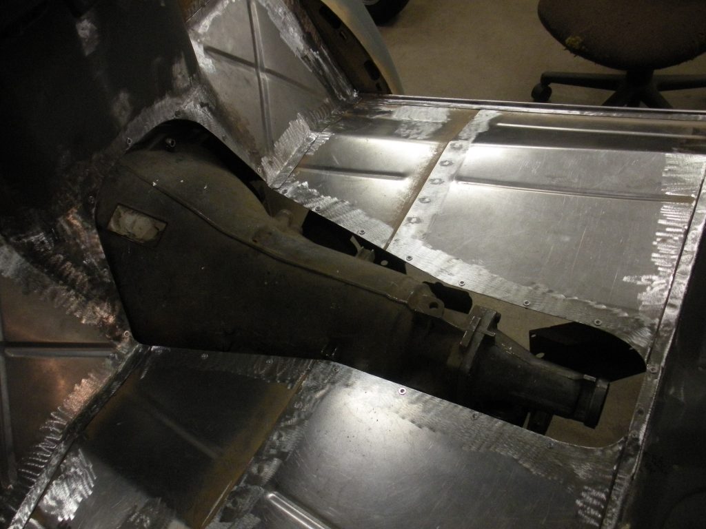 A metal piece of construction is shown.