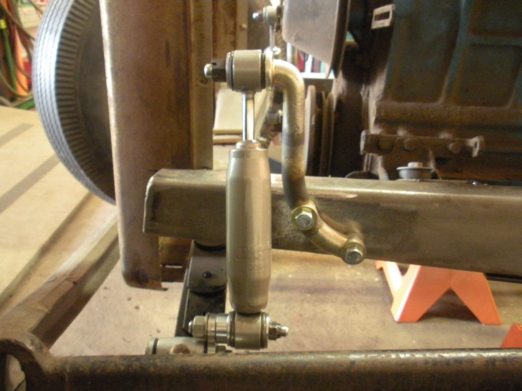 A close up of the vise on a table