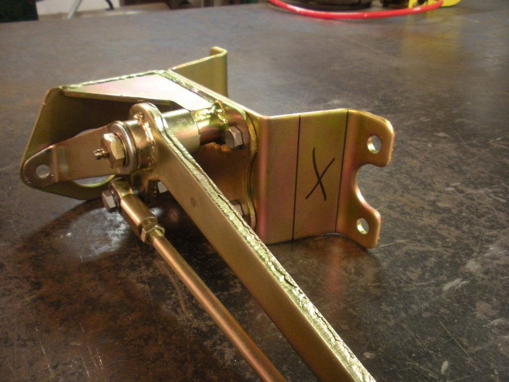 A close up of the back end of a metal device.