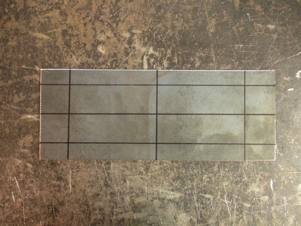 A tile floor with some lines on it