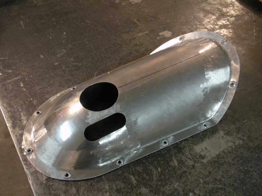 A metal object sitting on top of the floor.