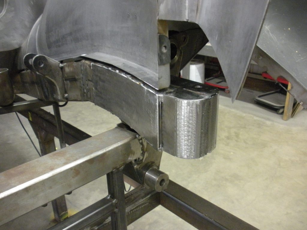 Metalwork automotive chassis detail.