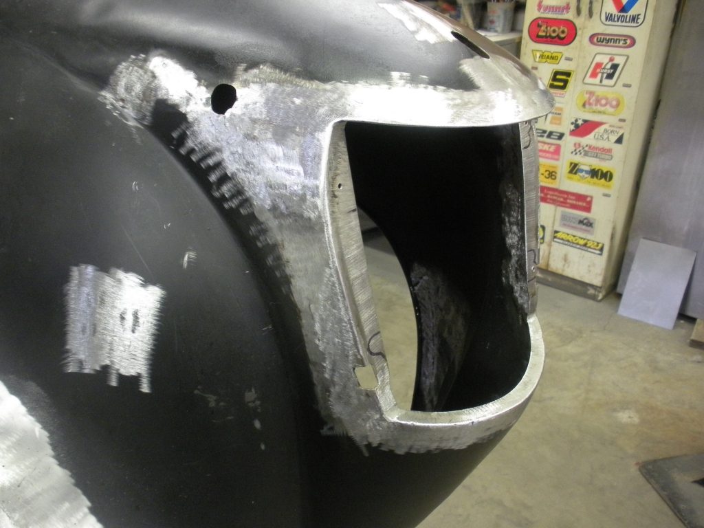 Car body panel, metal welding repair.
