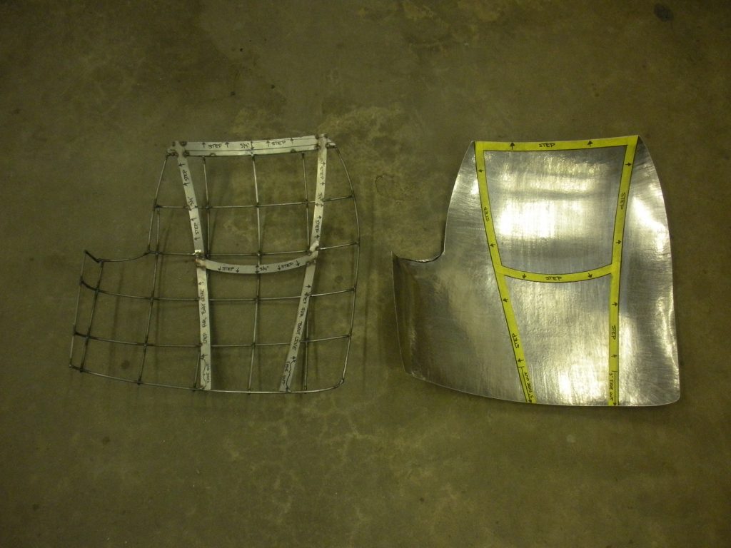 Metal frame and panel, fabrication steps.